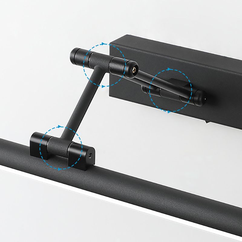 Volo Adjustable Simple Linear Wall Sconce Black/White. Bedroom