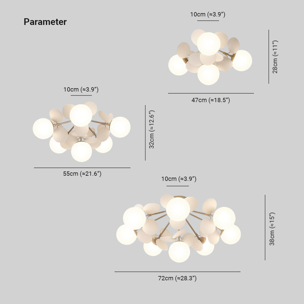 Nexen Multicolored Flower Branch Chandelier Living Room