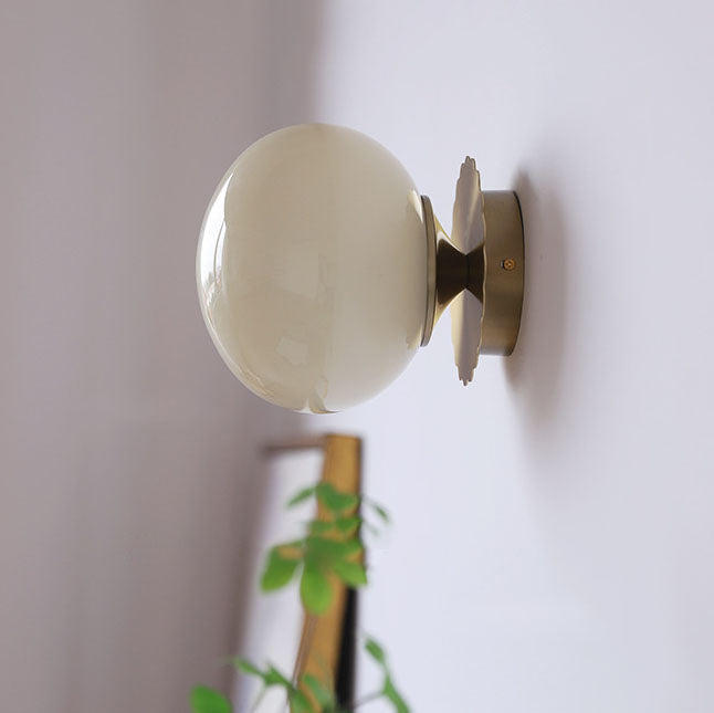 Modern Minimalist Glass Globe Wall Light | 1-Light
