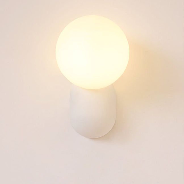Modern Glass Globe Wall Light | 1-Light