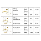Remi Modern Metal Black/Gold/Coffee Suspension Ring