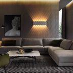 Ray Modern Outdoor Wall Light Rectangle LED White Metal Terrace