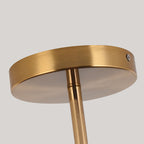 Japanese Wood Round LED Semi-Flush Mount Ceiling Light