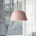 Nordic Style Dome Shade Hanging Ceiling Light 10"/16" Dia 1 Light Metal Pendant Lamp in Black/Green for Bedroom