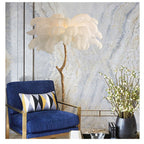 Luxury Feather/Colored Metal Floor Lamp