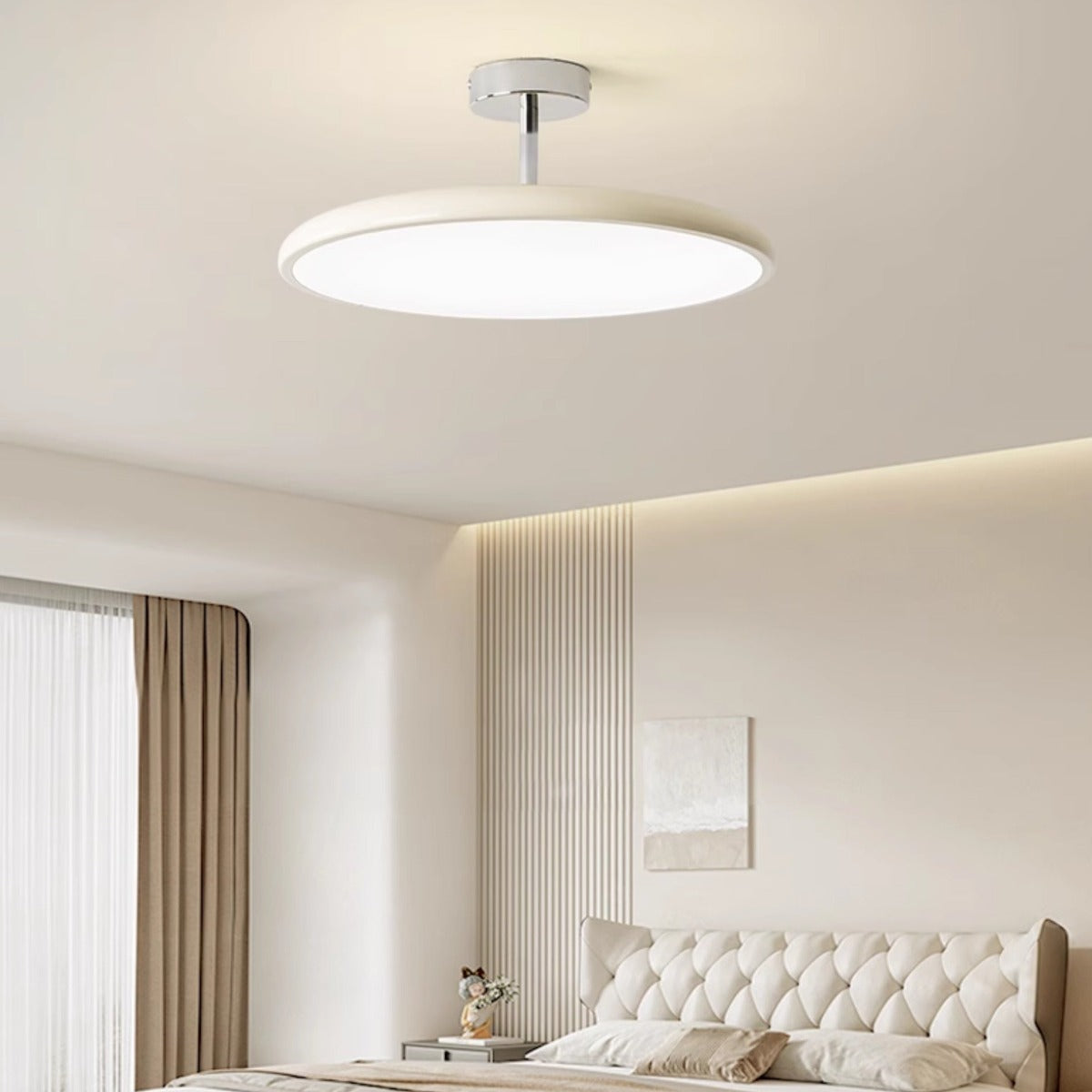 Valentina Vintage LED Ceiling Light Glass Red White Green Bedroom