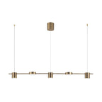 Drum Aluminum Island Pendant Modern Simple 3/5-Head Black/Gold Ceiling Light Fixture in Warm/White Light