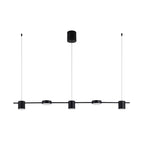 Drum Aluminum Island Pendant Modern Simple 3/5-Head Black/Gold Ceiling Light Fixture in Warm/White Light