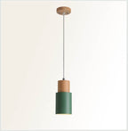 Nordic Wood Cylinder LED 1-Light Pendant Light