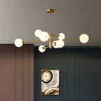 Truva Modern Bubble Chandelier. Copper/Glass. Black/Copper. Living Room