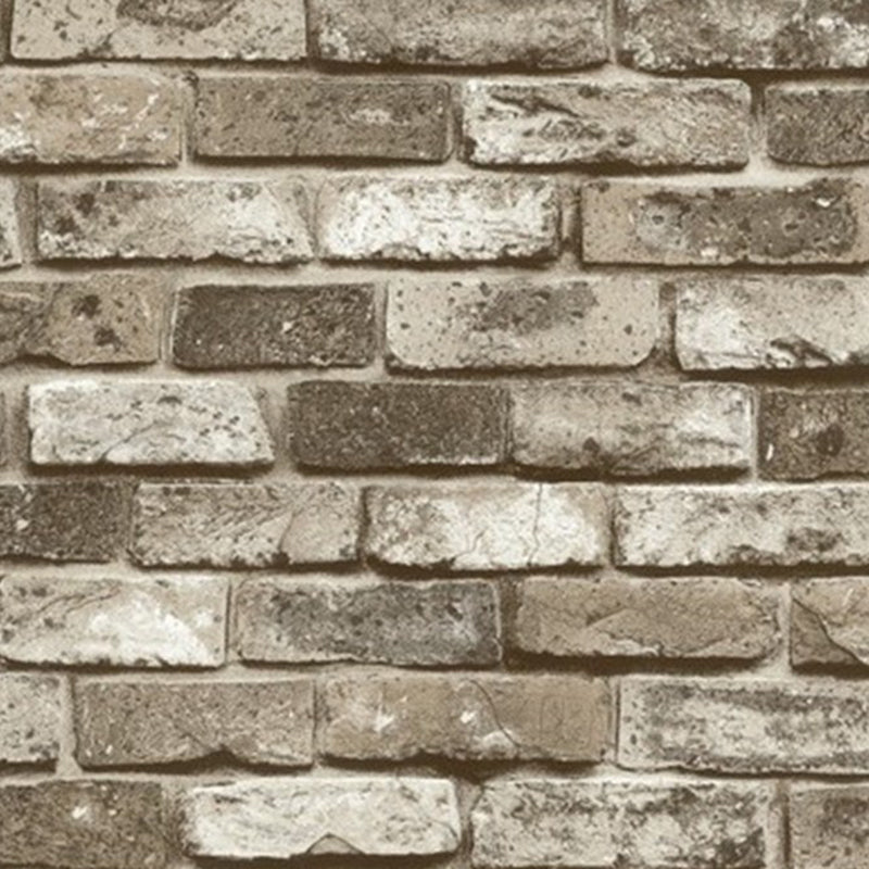 Brick Print Wallpaper Roll Dark Color Industrial-Style Wall Art for House Interior