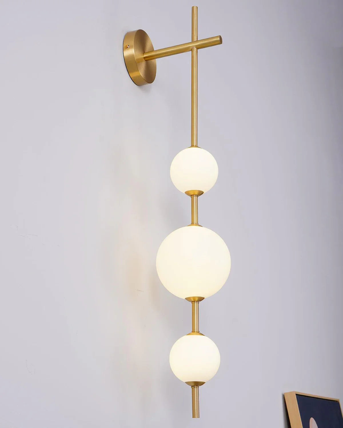 Modern Geometric Wall Lamp with LED Balls
