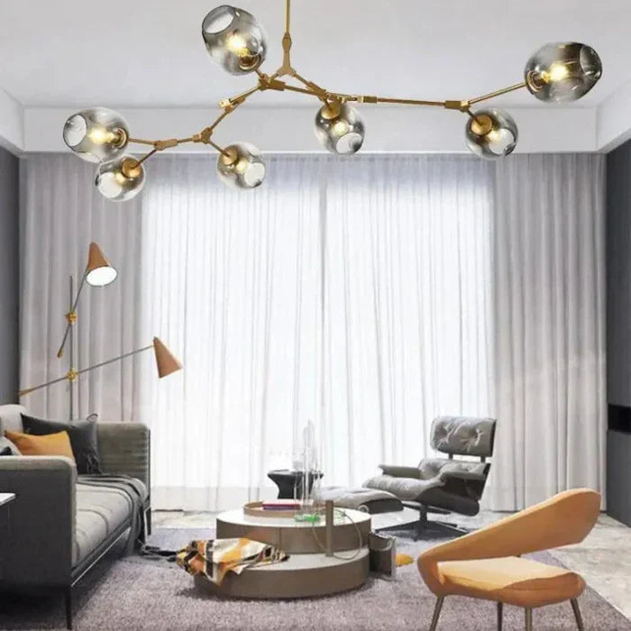 Molecular Designer Chandelier 8-Arm – Modern LED Ceiling Lamp