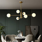 Truva Modern Bubble Chandelier. Copper/Glass. Black/Copper. Living Room