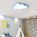 Cloud Child Bedroom Flush Mount Light Acrylic Nordic Style Macaron Colored Ceiling Lamp