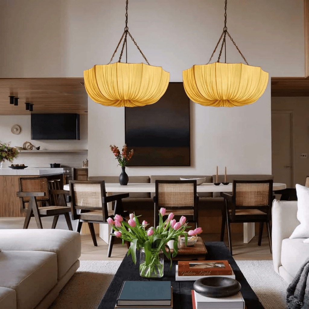 Aurelia Vintage Fabric Hanging Light