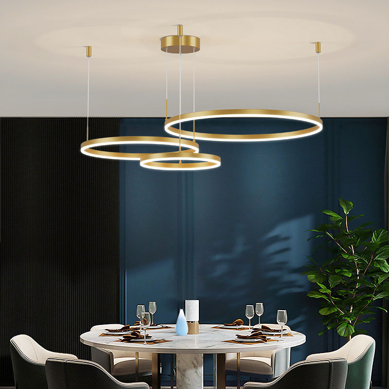 Remi Modern Metal Black/Gold/Coffee Suspension Ring