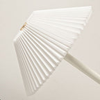 Scandinavian Brass Pleated Fabric Cone Table Light | 1-Light