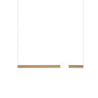 1-Head Bedside Drop Pendant Postmodern Gold/Clear Hanging Light with Tubular Frosted White Glass Shade