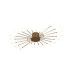 Black/Gold Burst Ceiling Light Fixture Contemporary 12/18/28 Lights Acrylic LED Semi Flush Mounted Lamp for Bedroom