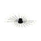 Black/Gold Burst Ceiling Light Fixture Contemporary 12/18/28 Lights Acrylic LED Semi Flush Mounted Lamp for Bedroom