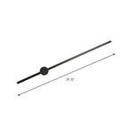 Black Slim Rod Sconce Lighting Minimalist 23.5"/31.5"/47" High LED Metal Wall Mounted Lamp for Bedroom