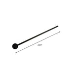 Black Slim Rod Sconce Lighting Minimalist 23.5"/31.5"/47" High LED Metal Wall Mounted Lamp for Bedroom