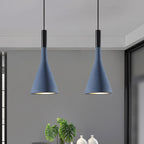 Grey/White/Coffee Funnel Pendant Light Nordic Cement 1 Head Dining Table Suspended Lighting Fixture