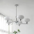 Modern Chandelier with Opal Glass Shades – Elegant Ceiling Lamp