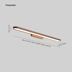 Luxa Modern Metal Wall Lamp Mirror Front, Curved, Black/Coffee