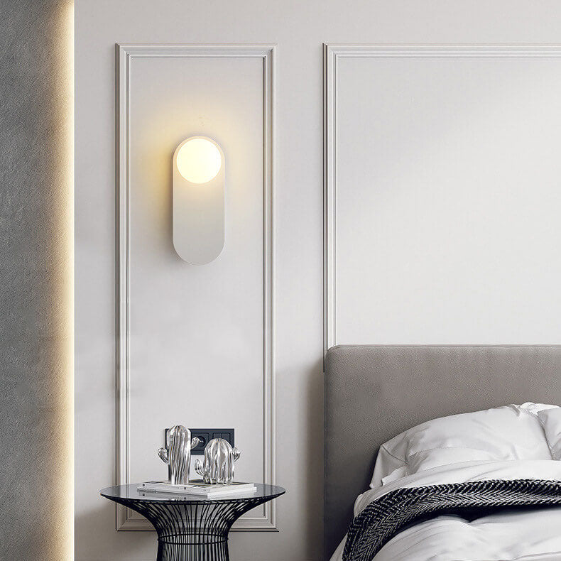 Nordic Minimalist Glass Globe Wall Sconce Light 1-light
