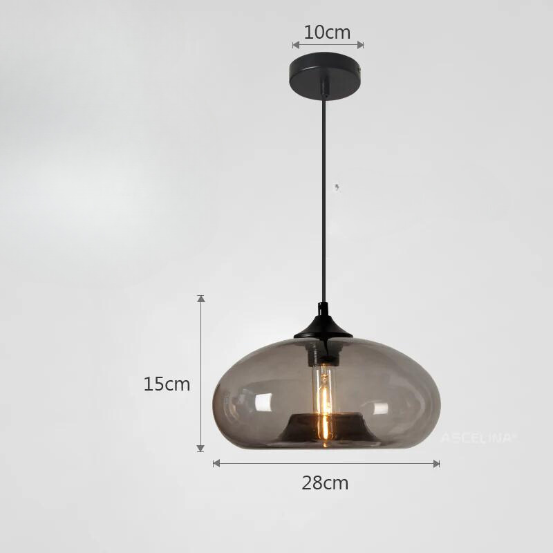 Tristara - Vintage Pendant Lamp Made of Colored Glass