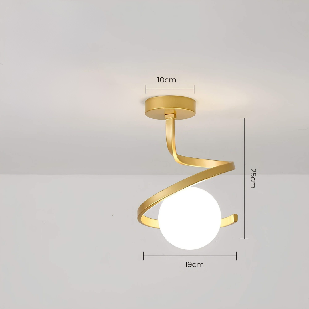 Modern Iron Glass Ceiling Light 1-Light