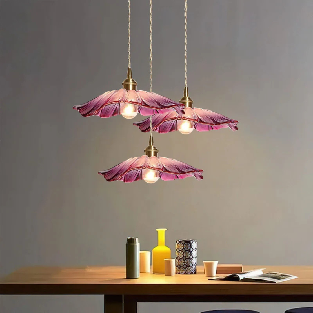 Myloq - Retro Lotus Glass Pendant Lamp