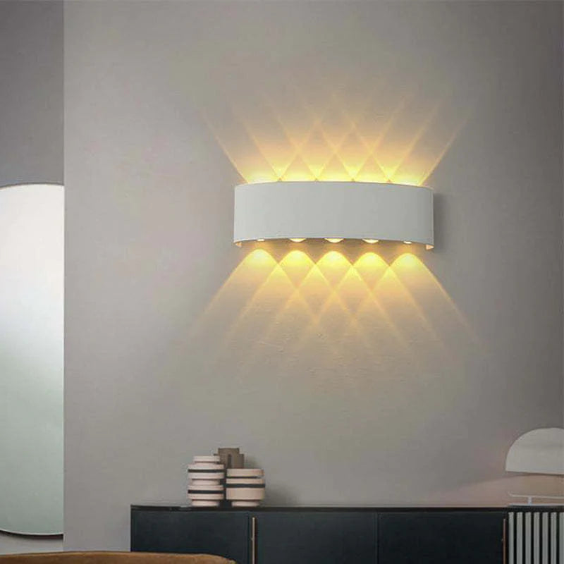 Ray Modern Outdoor Wall Light Rectangle LED White Metal Terrace