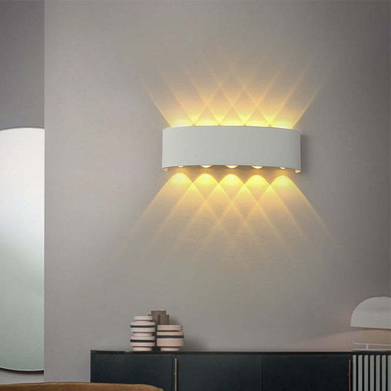 Tronix Modern Rectangular Wall Sconce Black/White. Corridor