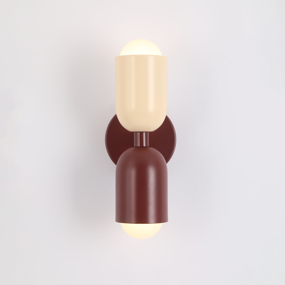 Aria Wall Lamp 2 Flames Modern LED Black Indoor/Hallway