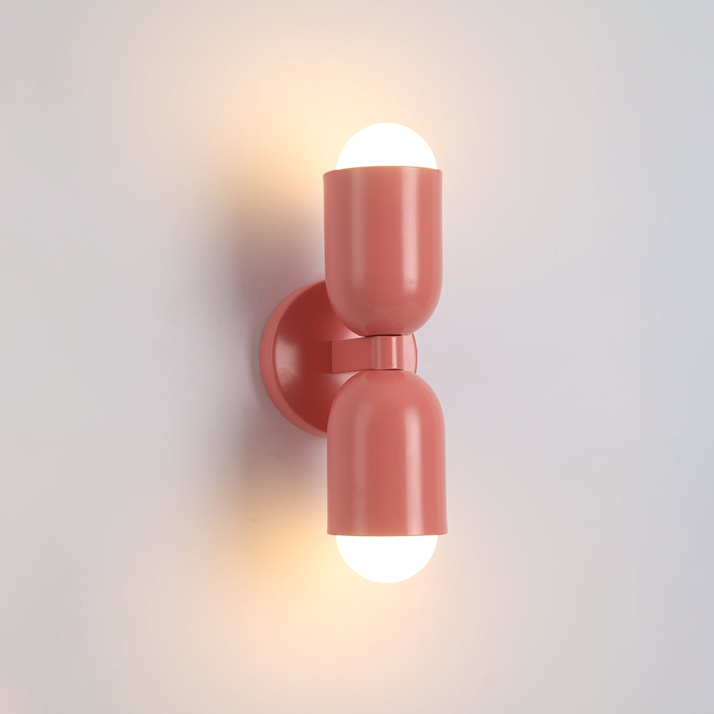Aria Wall Lamp 2 Flames Modern LED Black Indoor/Hallway