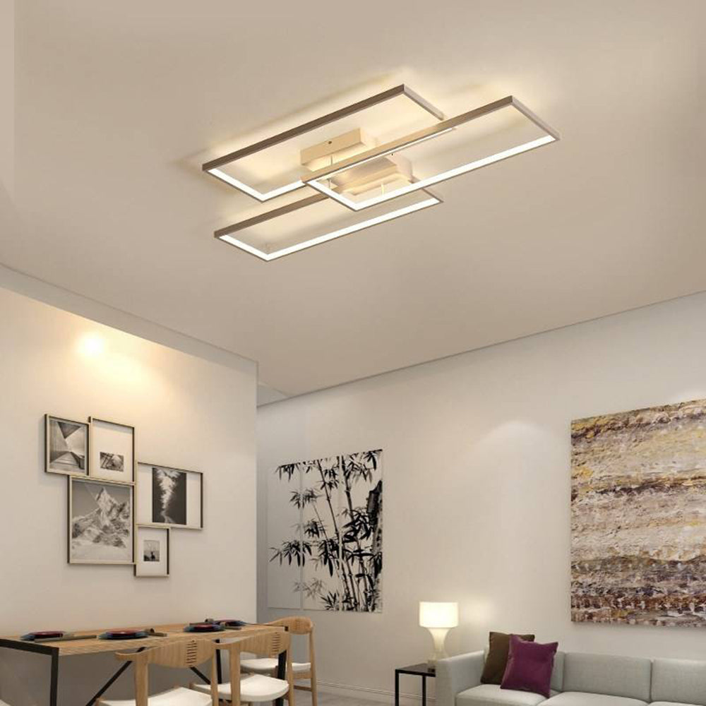 Arisha Rectangular Flush Mount Ceiling Light, 2 Colors