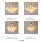 Kristy Elegant Pearl/Glass/Metal Chandelier, White