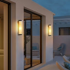 Yoru Semi-Cylindrical Wall Sconce. Metal/Glass. Outdoor