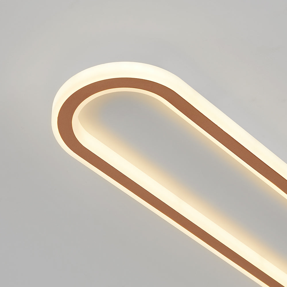 Sana Minimalist Oval Ceiling Light Black/Gold/Rose Gold