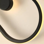 Arisha Nordic Clock Wall Lamp, Gold & Black