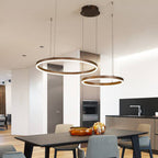 Arisha Pendant Light Tir-Circle Ring Modern Black/Gold/Coffee Metal Bedroom