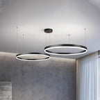 Arisha Pendant Light Tir-Circle Ring Modern Black/Gold/Coffee Metal Bedroom
