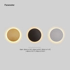 Kyris Round Minimalist Wall Sconce Black/Gold/White. Living Room