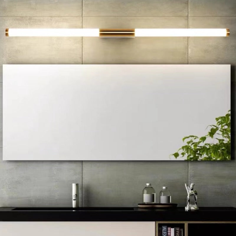 Moren Minimalist Linear Metal Wall Lamp, Gold
