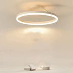 Solen Modern Circle Flush Mount Ceiling Light, Black & White