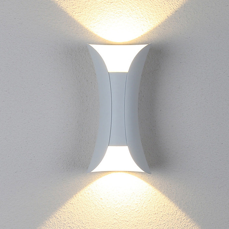 Noxel Simple Wall Sconce Black/White/Gold Courtyard