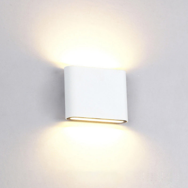 Ray Modern Waterproof LED Wall Light Rectangular Indoor/Outdoor White/Black Metal